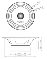PRO-X 8" Mid-Range Bullet Loudspeaker | 275W RMS 8-Ohm - DS18