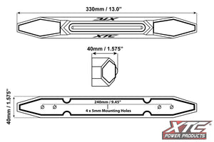 XTC a2687d95a77be6a0 | X-LITE Chase Light Bar Dimensions