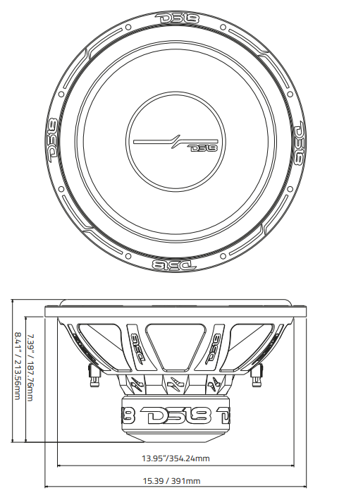 ZR 15" Subwoofer 750 Watts Rms DVC 2-Ohm - DS18