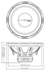 ZR 15" Subwoofer 750 Watts Rms DVC 2-Ohm - DS18