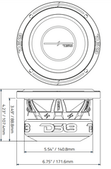 ZR 6.5" Subwoofer 300 Watts Rms DVC 2-Ohm - DS18