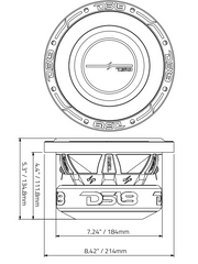 ZR 8" Subwoofer 450 Watts Rms DVC 2-Ohm - DS18