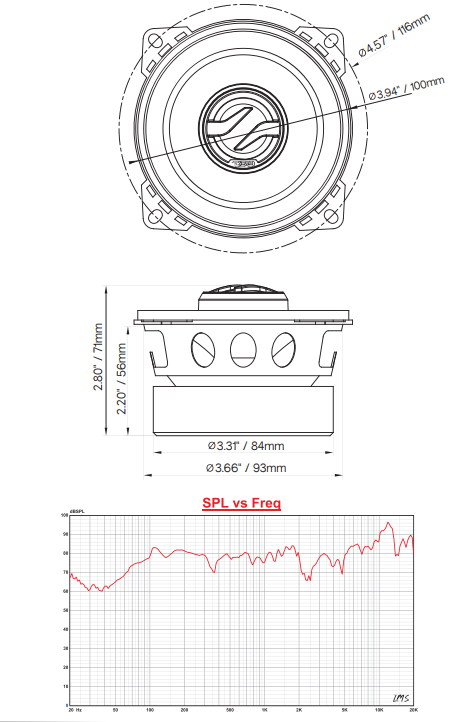 ZXI 4" 2-Way Coaxial Speakers with Kevlar Cone | 50 Watts RMS 4-Ohm - DS18