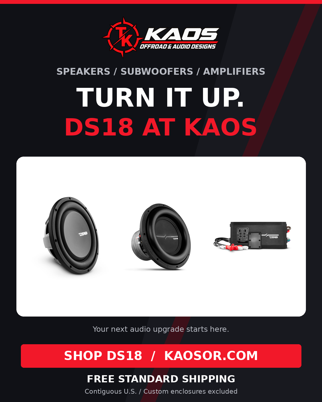 Turn it up: DS18 audio upgrades at KAOS