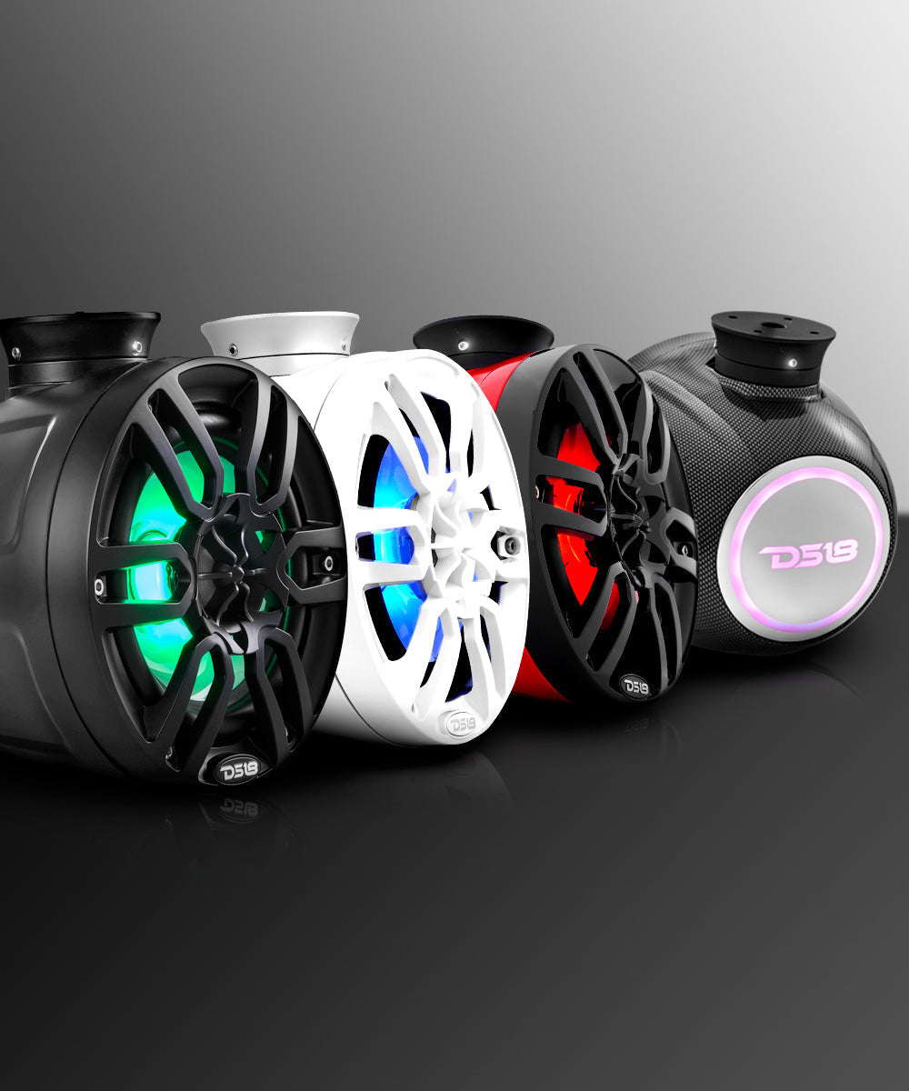 NXL 6.5" Pod 300W Speaker with Integrated RGB LED Lights (Pair) - Perfect for Jet Skis - DS18