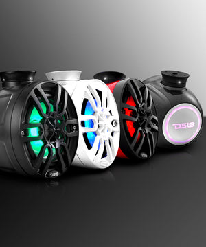 NXL 6.5" Pod 300W Speaker with Integrated RGB LED Lights (Pair) - Perfect for Jet Skis - DS18