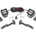 LED Light Kit | Ditch Mount | 2" Black Pair | Flood | Toyota Tacoma (16-23)