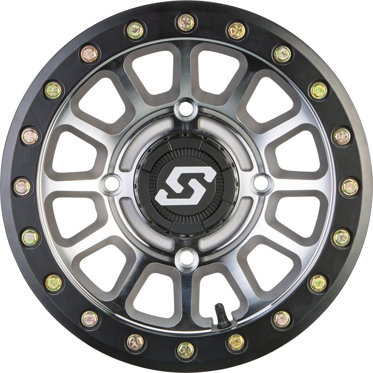 SANO BDLK WHEEL 14X7 4/156 6+1 (+38MM) BLK/AS CAST
