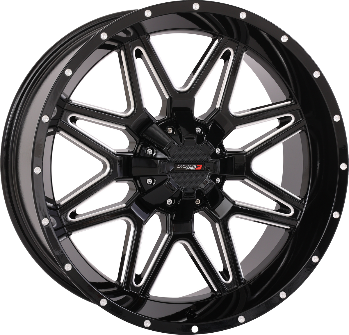 ST7 WHEEL 20X9 5+4 (0MM) 4/137 & 4/156 GLOSS BLK MILLED