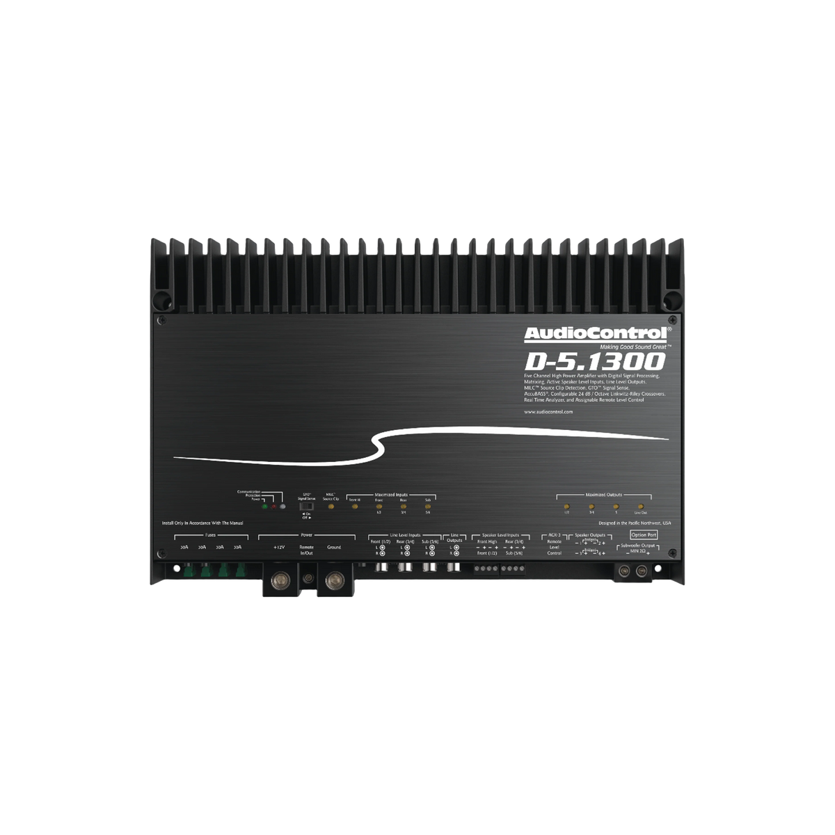 D-5.1300 High-Power 5-Channel DSP Matrix Amplifier w/AccuBass