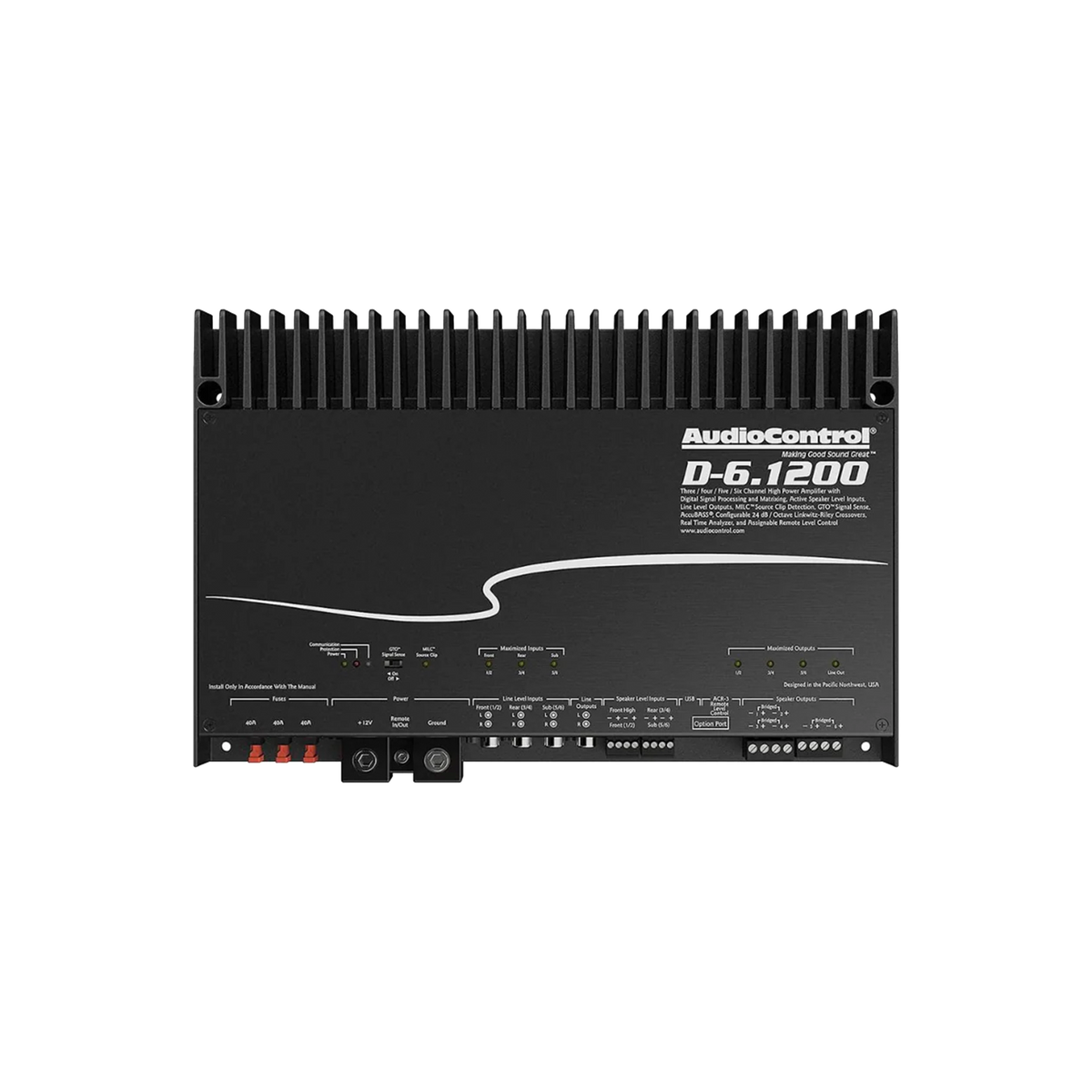D-6.1200 High-Power 6-Channel DSP Matrix Amplifier w/AccuBASS