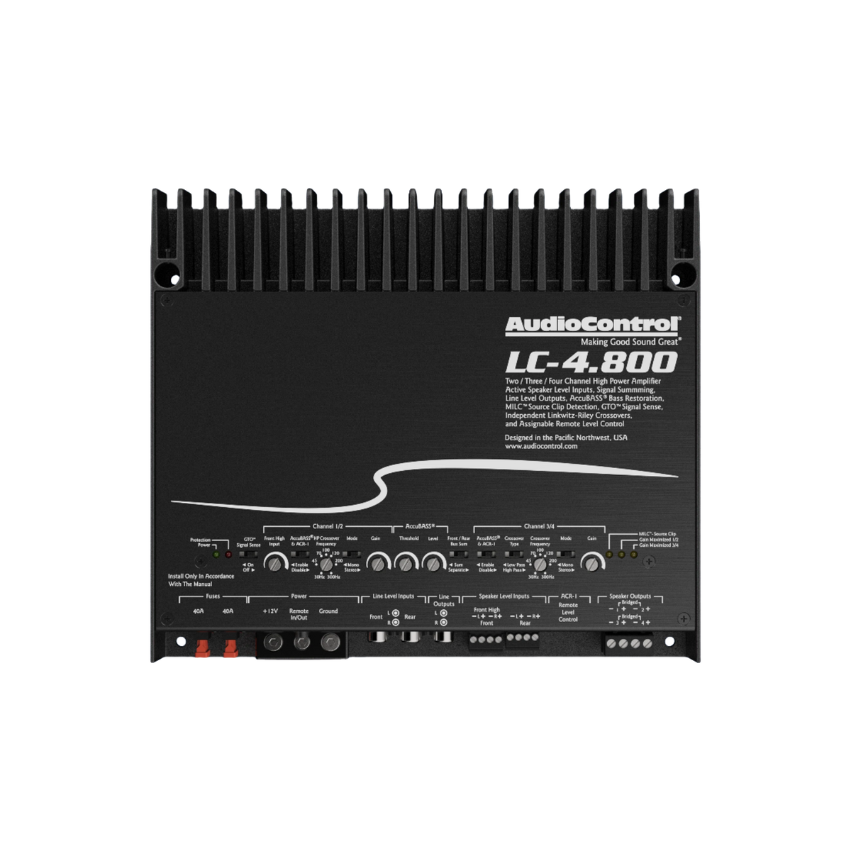 LC-4.800 High-Power 4-Channel Amplifier w/AccuBASS