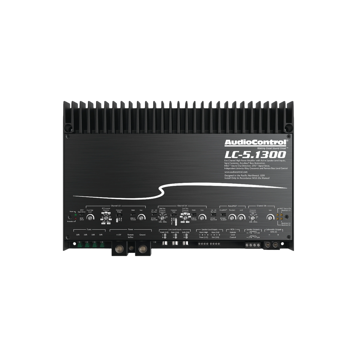 LC-5.1300 High-Power 5-Channel or 3-Channel Amplifier w/AccuBASS