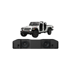 TXJTD8 Jeep Gladiator JT (2020-24) Under Seat Dual 8" Loaded Subwoofer Enclosure