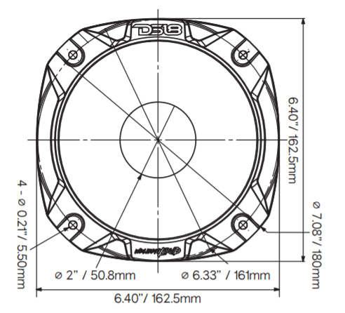 PRO Bolt On 2" 35° 4.84" Depth Aluminum Horn - DS18