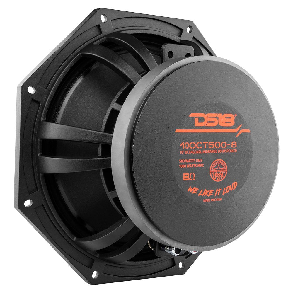 Octagonal 10" Mid-Range Loudspeaker 500 Watts Rms 8-Ohm - DS18
