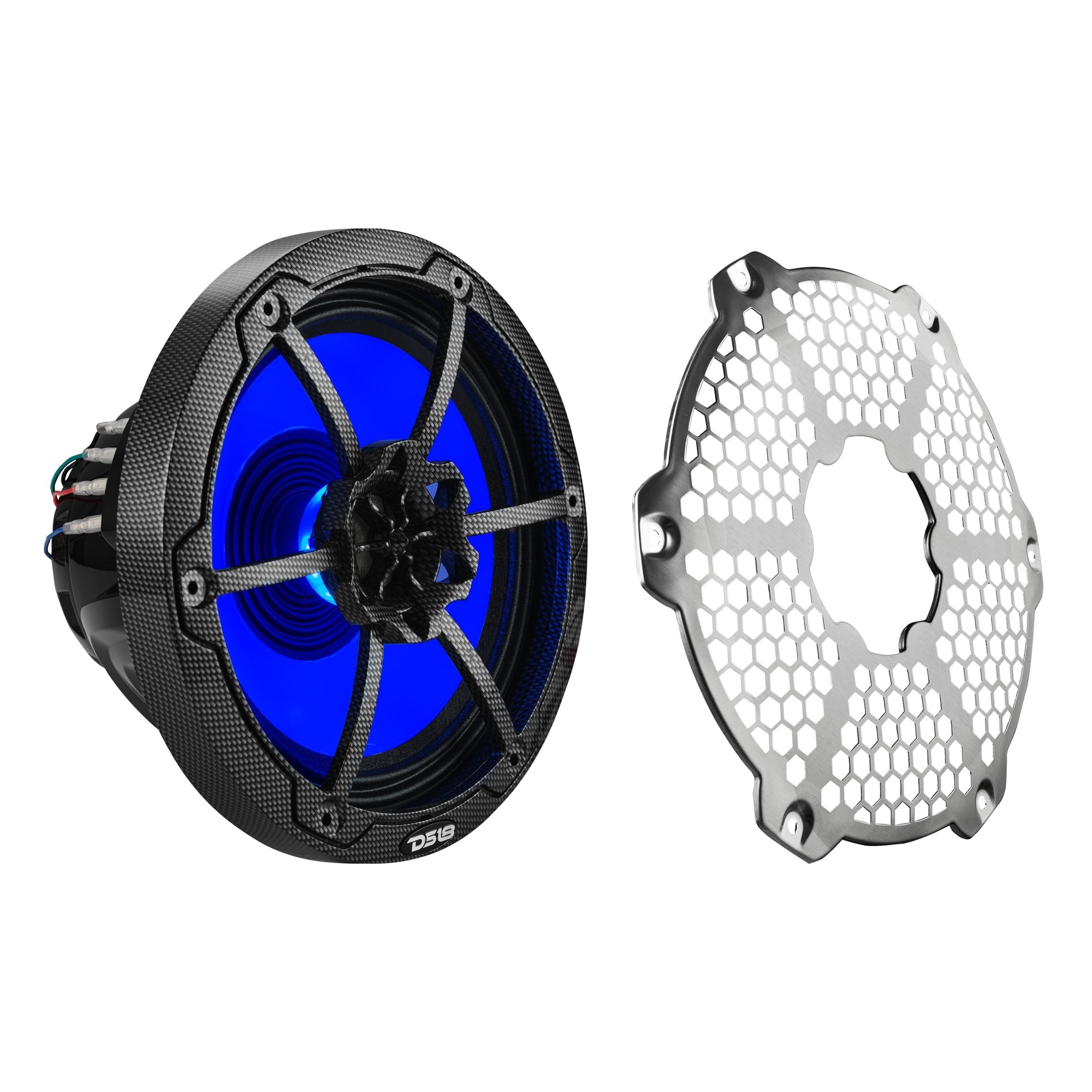 8” Marine 2-Way Hybrid Speaker with RGB LED, Compression Driver and Neodymium Magnet | 350W RMS 4-Ohm - DS18