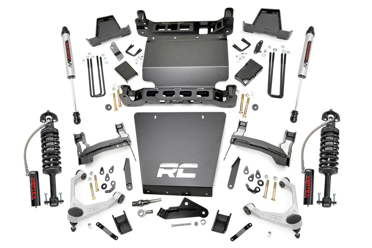 7 Inch Stamped Steel LCA Lift Kit | Forged UCA | Bracket | Vertex/V2 Shks | Chevy/GMC 1500 (16-18)