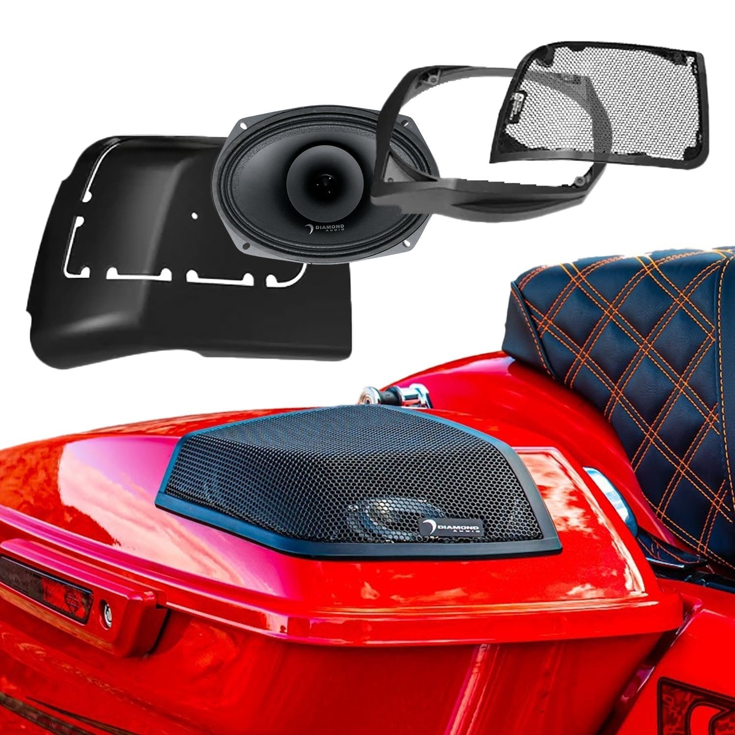 2014-2023 Harley Davidson Cut In Lid Kit with MP692 (2 ohm ) Speakers - MSMP692LK