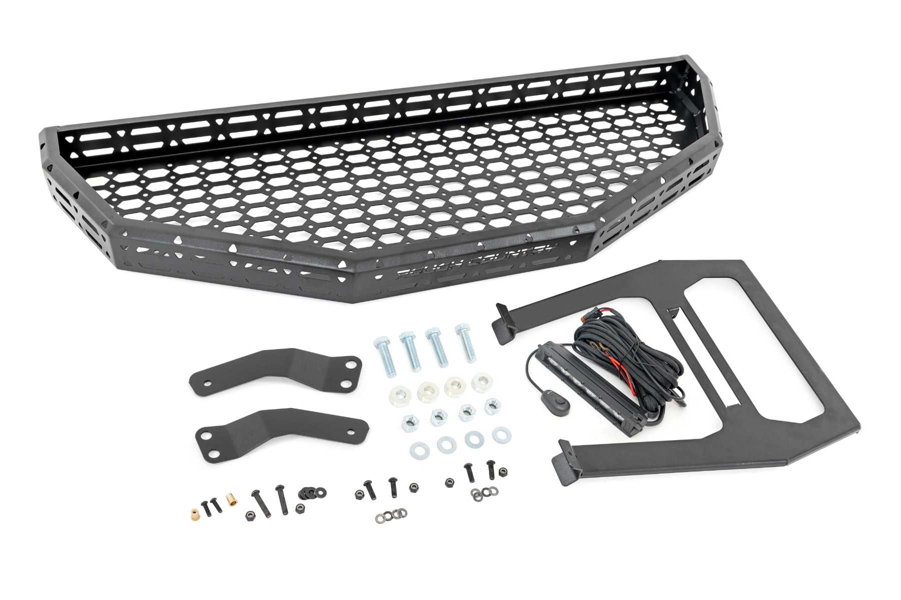 Front Cargo Rack |Black Series LED | 6" Light | Slim Line | Honda Pioneer 1000