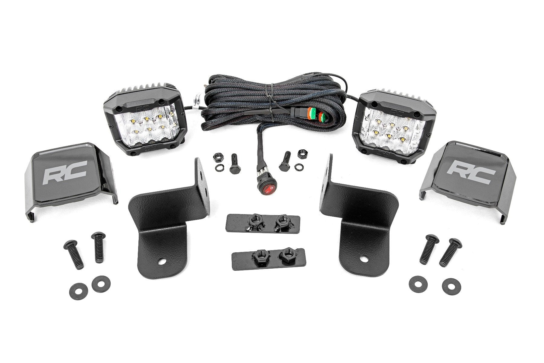 LED Light Kit | Rear Mount | 2" Chrome Pair | Wide Angle | Polaris Ranger XP 1000