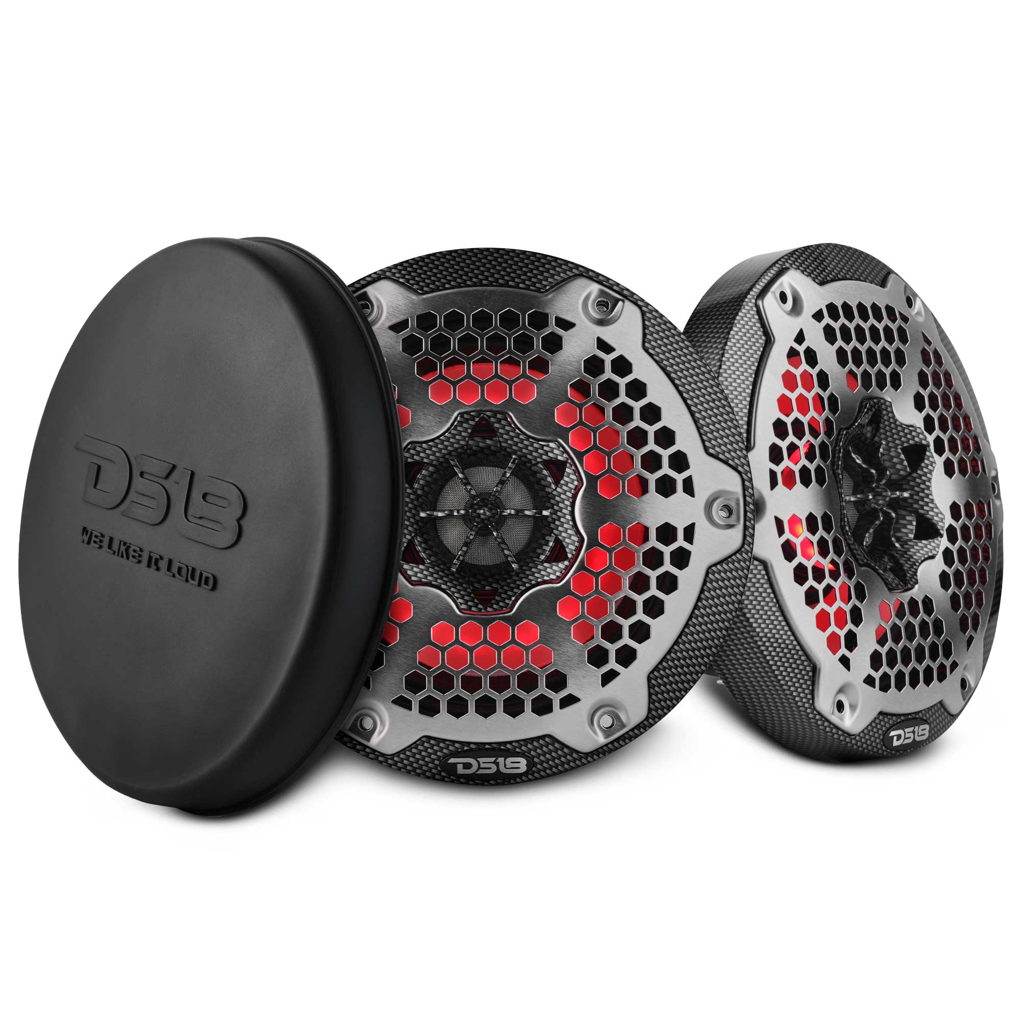 6.5” Marine 2-Way Hybrid Speaker with RGB LED, Compression Driver and Neodymium Magnet | 250W RMS 4-Ohm - DS18