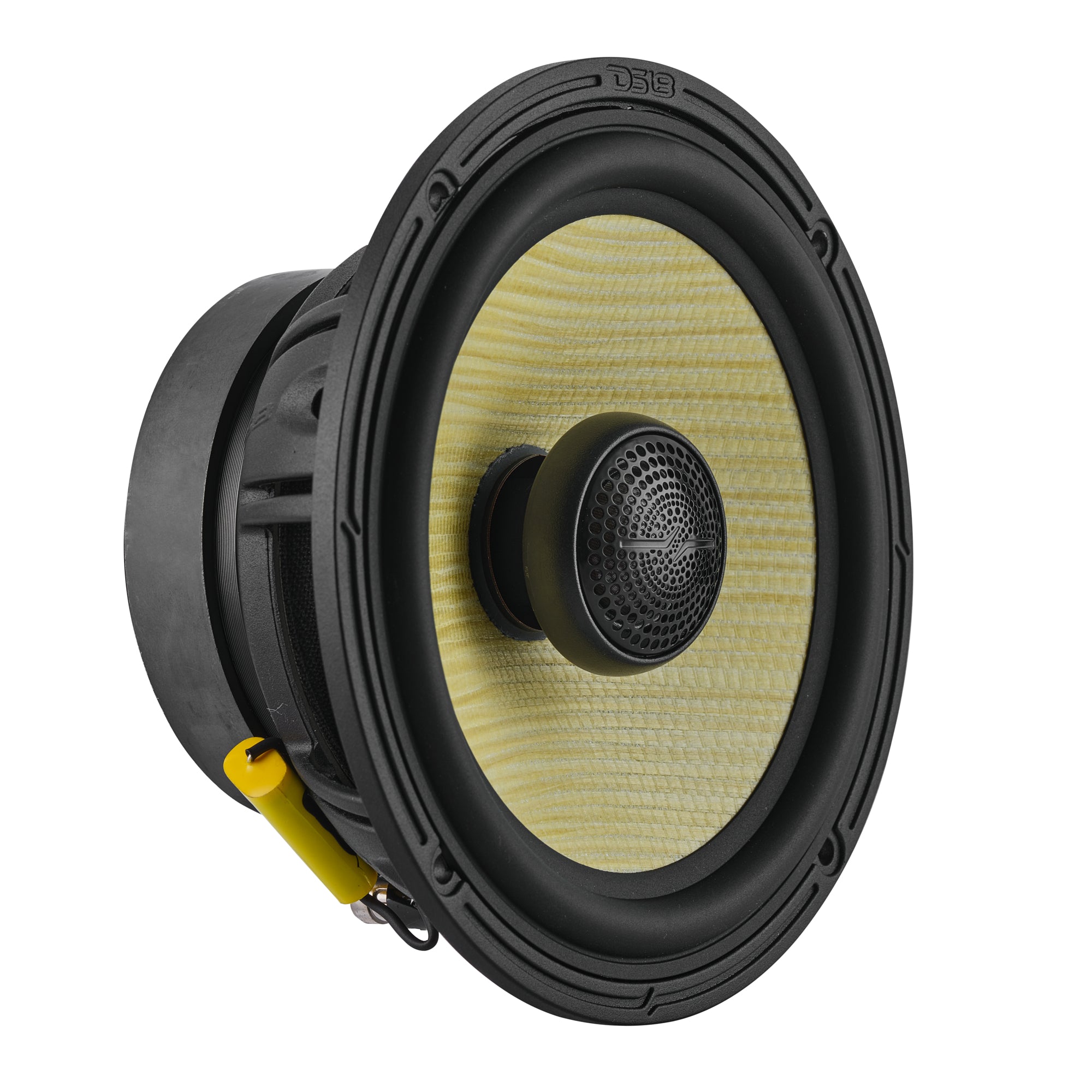 DXQ 6.5" 2-Way Coaxial Speaker with Yellow Straw and Composite Foam Cone | 150W RMS 4-Ohm - DS18
