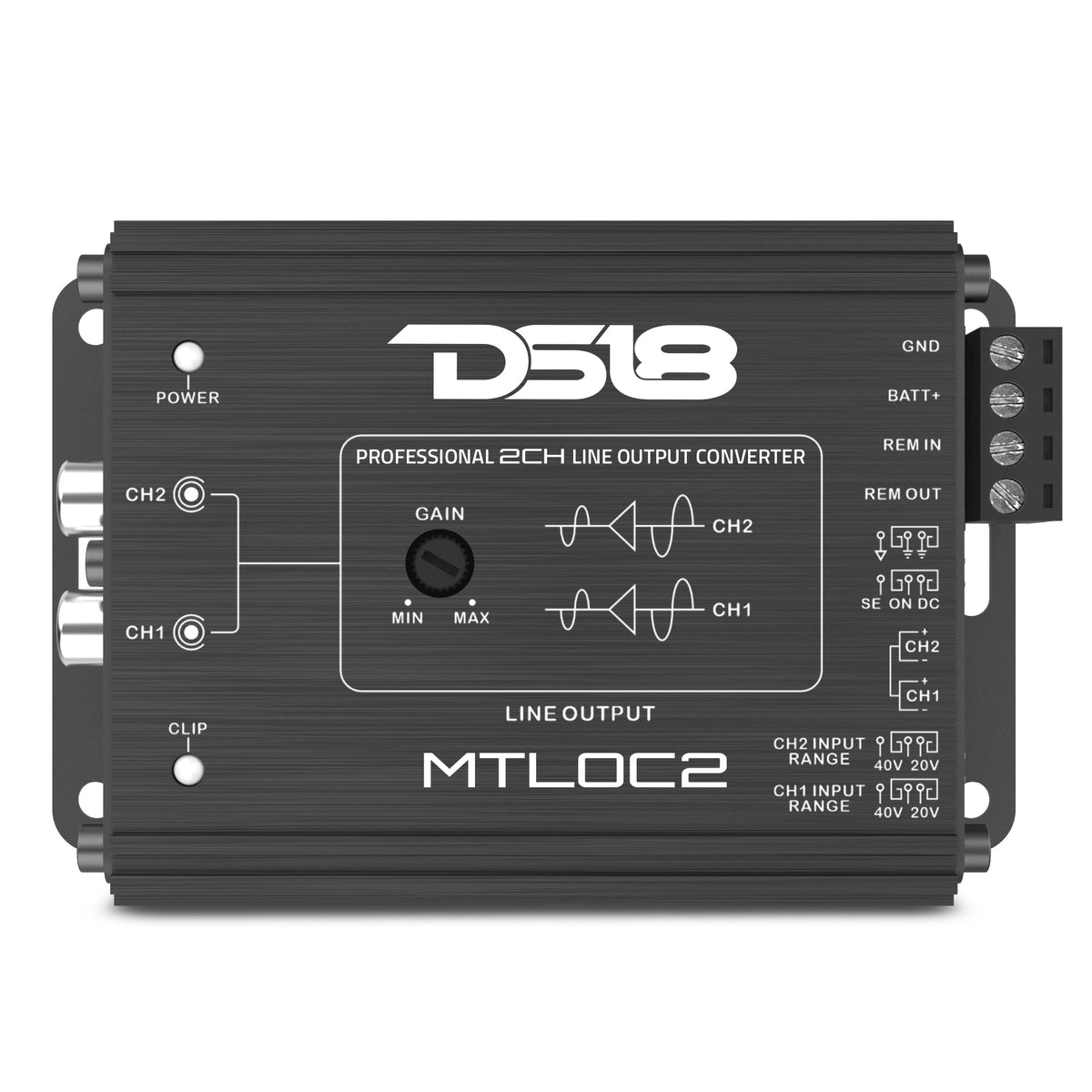 2-Channel High-to-Low Level Line Output Converter with Remote Turn-On - DS18