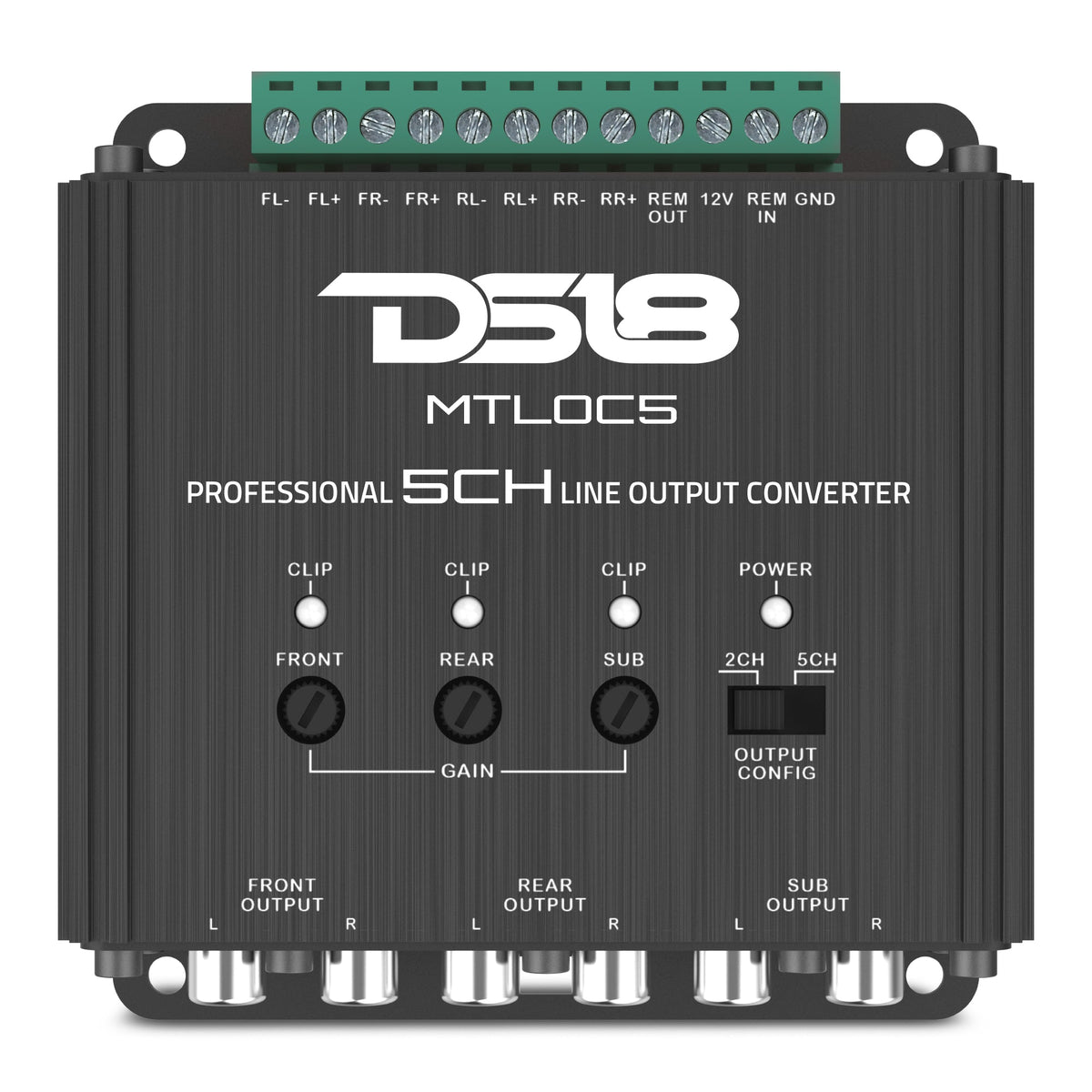 5-Channel High-to-Low Level Line Output Converter with Remote Turn-On - DS18