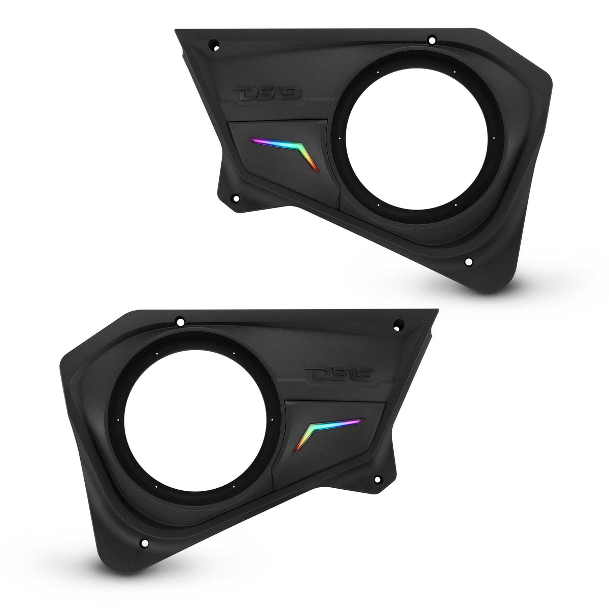 Polaris RZR Rear Door Panels for 8" Speakers with Digital LED Lighting - DS18