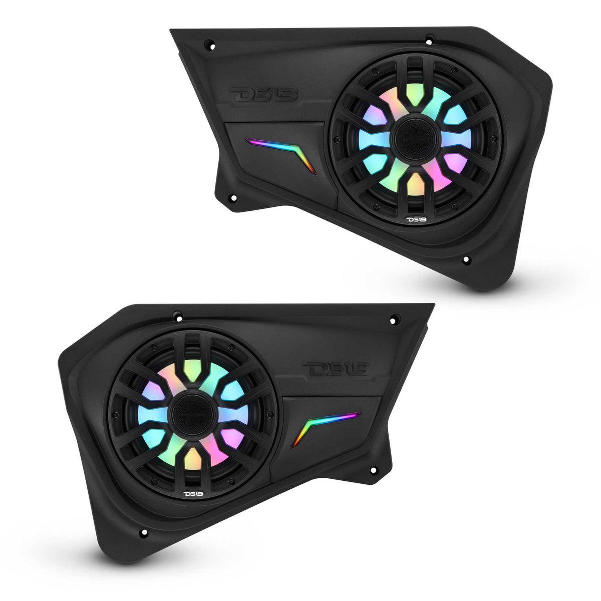 Polaris RZR Rear Door Panels Loaded with NXL-IQ/BK 8" Coaxial Speakers - DS18
