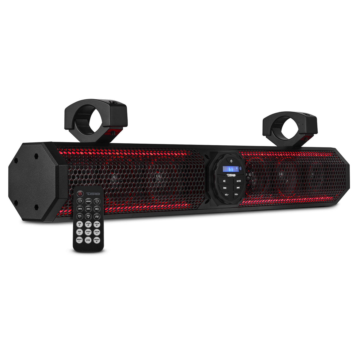 26" Marine Amplified Soundbar with Bluetooth USB & RGB Lighting 6 Speakers 600 Watts - DS18