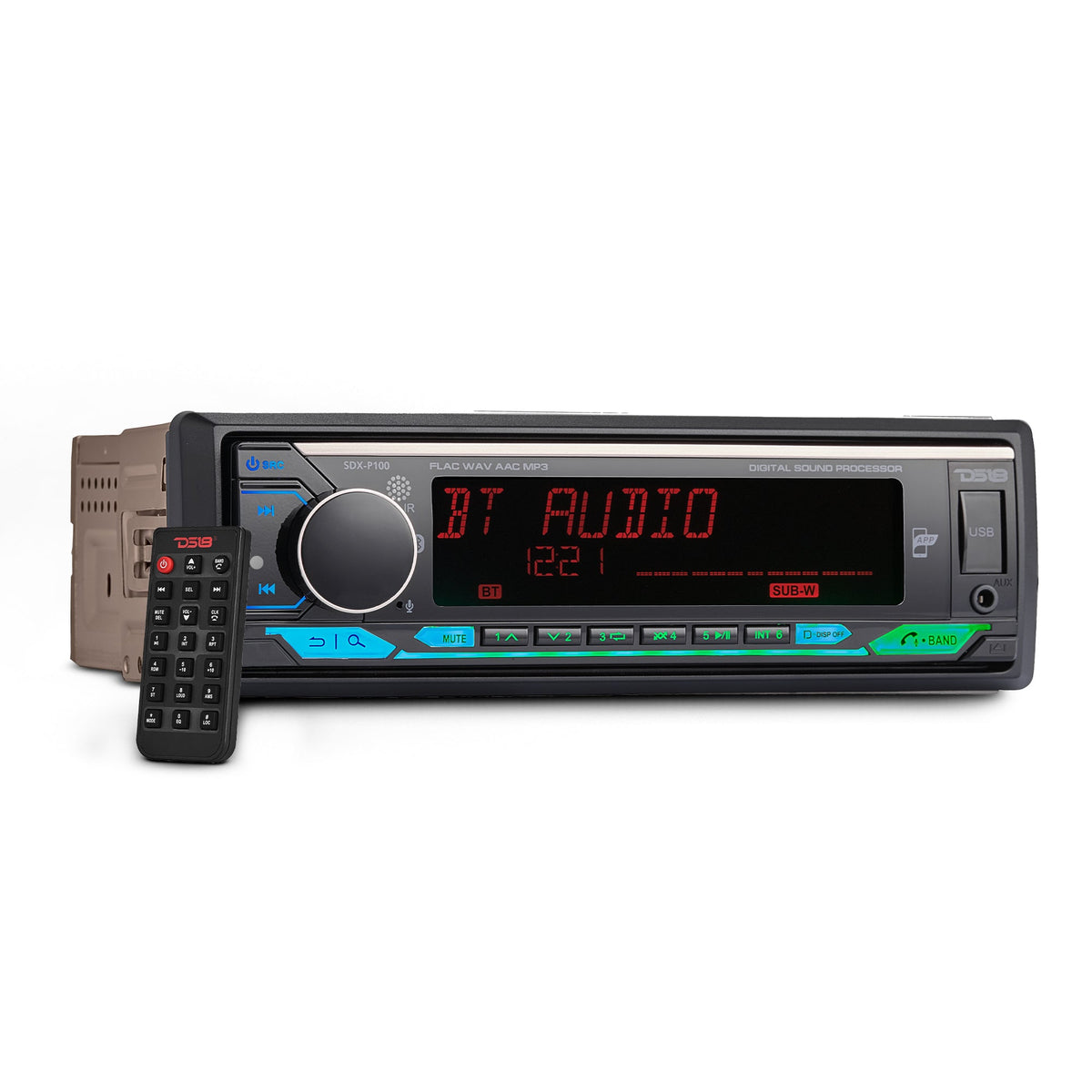 Digital Media Receiver | Single Din | DSP | APP | Bluetooth Audio and Calling Head Unit | Aux Input | USB | Mechless | AM/FM