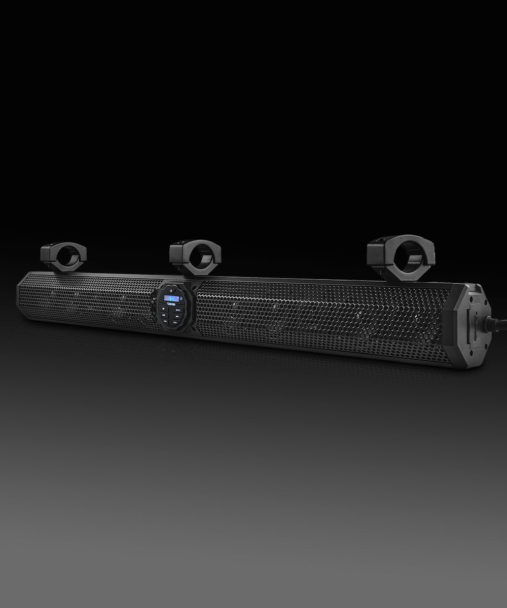 37" Marine Sound Bar Speaker System, 10 Speakers 1200 Watts, Bluetooth® v5.0, Rotating Control Panel - DS18