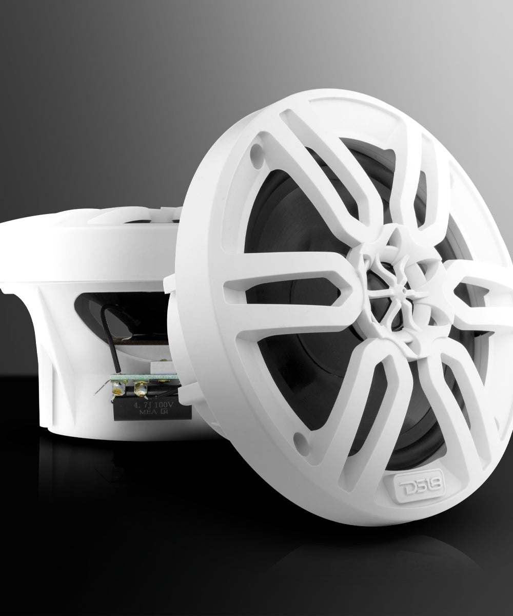 MP 6.5" 2-Way Coaxial Marine Speaker 60 Watts Rms 4-Ohm -White - DS18