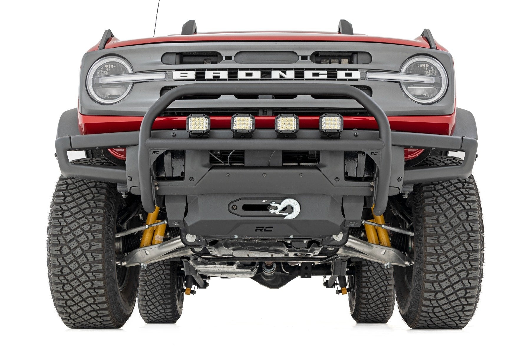 Nudge Bar | 4 Inch Round Led (x4) | OE Modular Steel | Ford Bronco 4WD (21-26)