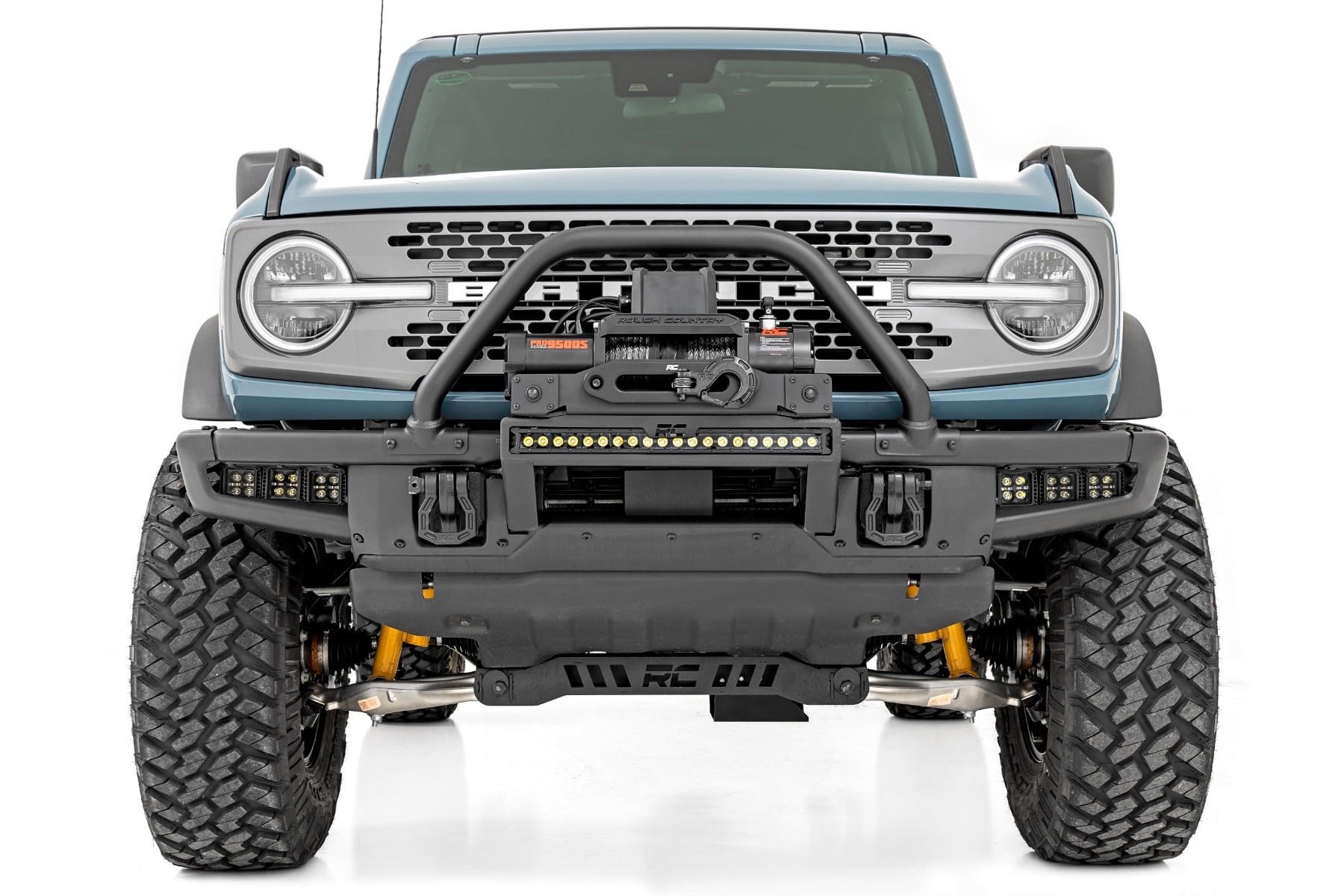 LED Light Kit | Fog Mount | Triple 2" Black Pair | White DRL | Ford Bronco (21-26)