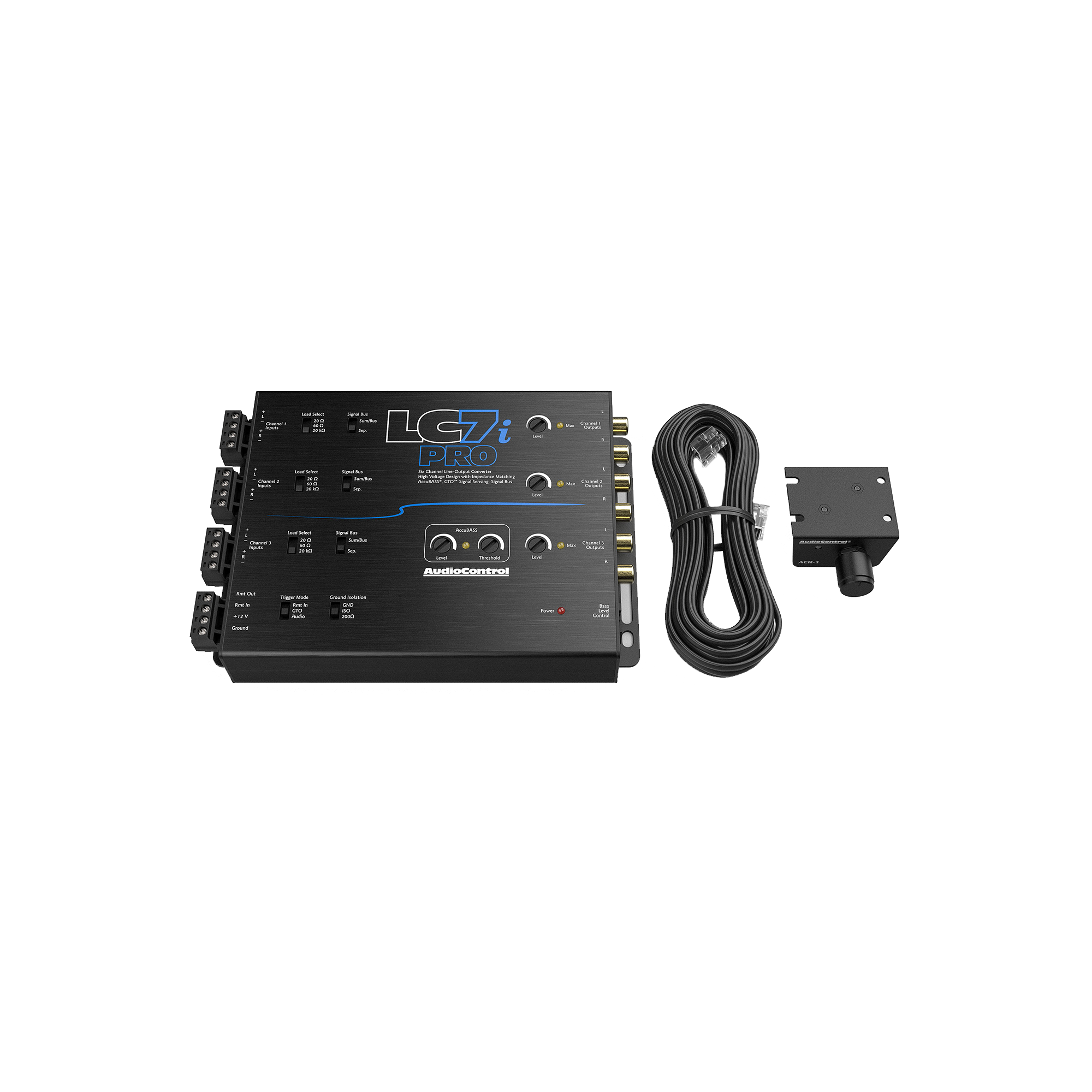 LC7iPRO 6-Channel Line Output Converter w/AccuBASS & ACR-1 Remote