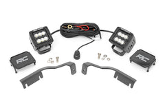 LED Light Kit | Ditch Mount | 2" Black Pair | Flood | Nissan Frontier (22-26)