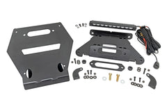 LED Light | Winch Mount | Front | 10" Black Slimline | Polaris RZR Pro R