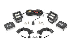 LED Light Kit | Ditch Mount | 2" Black Pair | Flood | Toyota Land Cruiser (24-26)