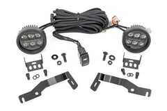 LED Light Kit | Ditch Mount | Black Series Round | 3.5 Inch | Amber DRL | Toyota Tacoma (24-26)
