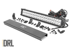 20 Inch Chrome Series LED Light Bar | Dual Row | Amber DRL