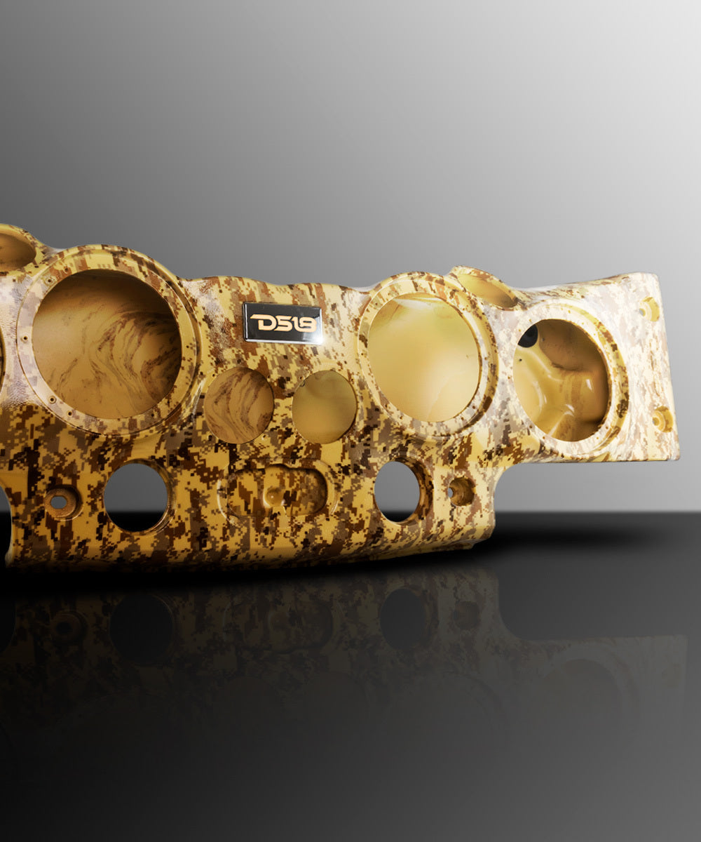 DS18 JK-SBAR/CM Exclusive Overhead Audio Bar System for JK/JKU Jeeps (4x 8" Speakers 4x3.72" Tweeters 2x1" Drivers) Camo