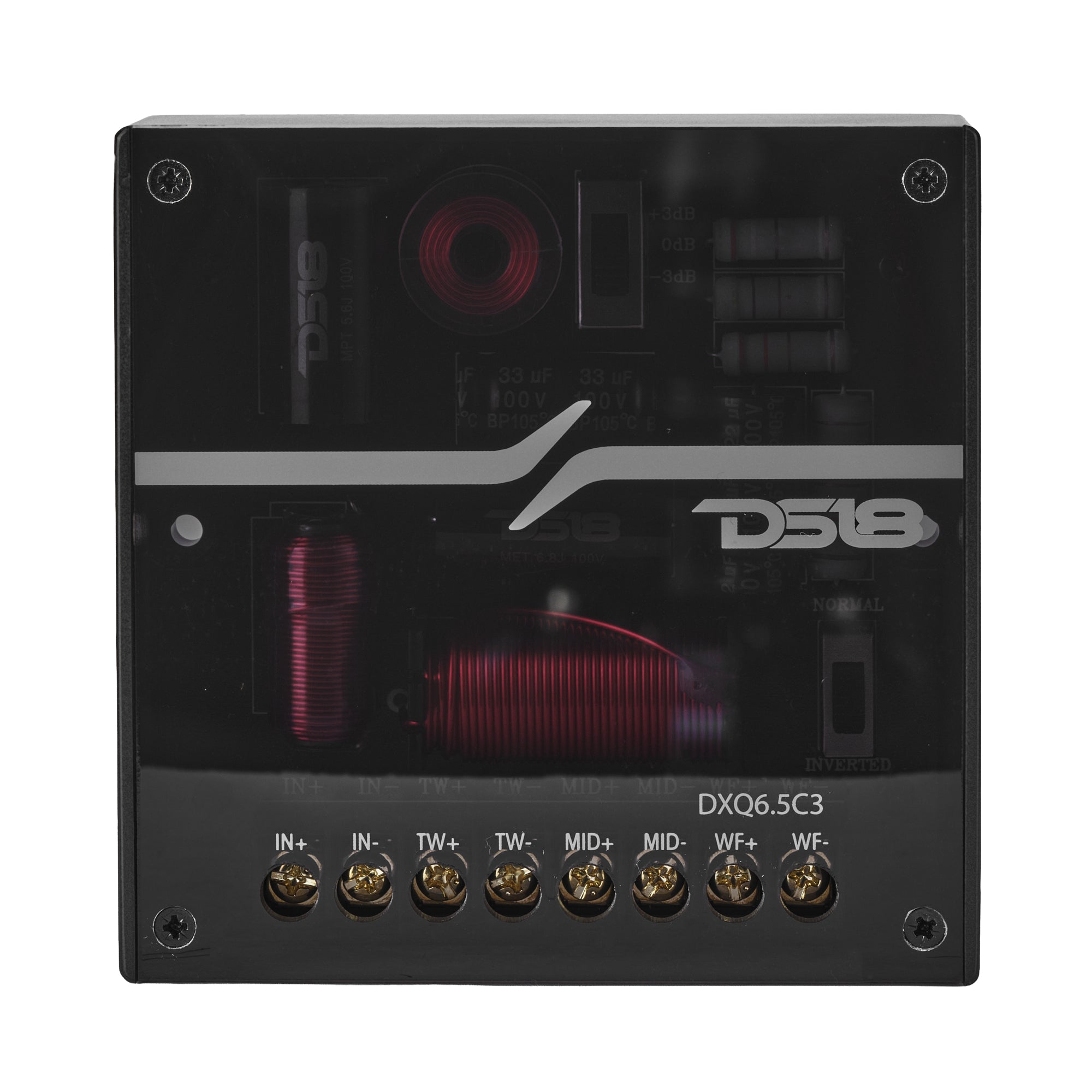 DXQ 6.5" 3-Way Component Speaker Set with Yellow Straw + Composite Foam Cone | 150W RMS 4-Ohm - DS18