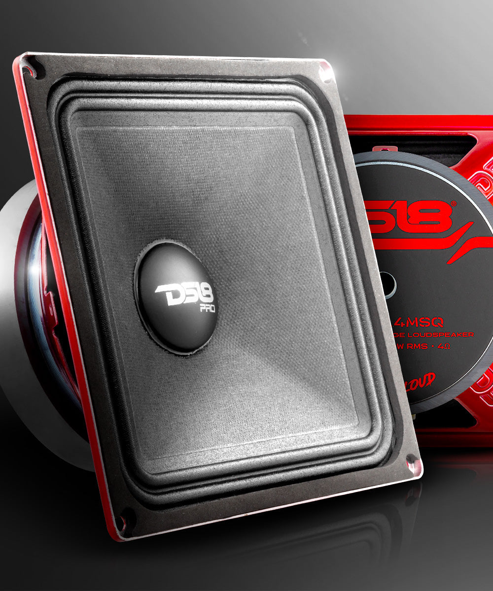 PRO 6.5" Square Midrange Loudspeaker 450 Watts 4-ohm - DS18