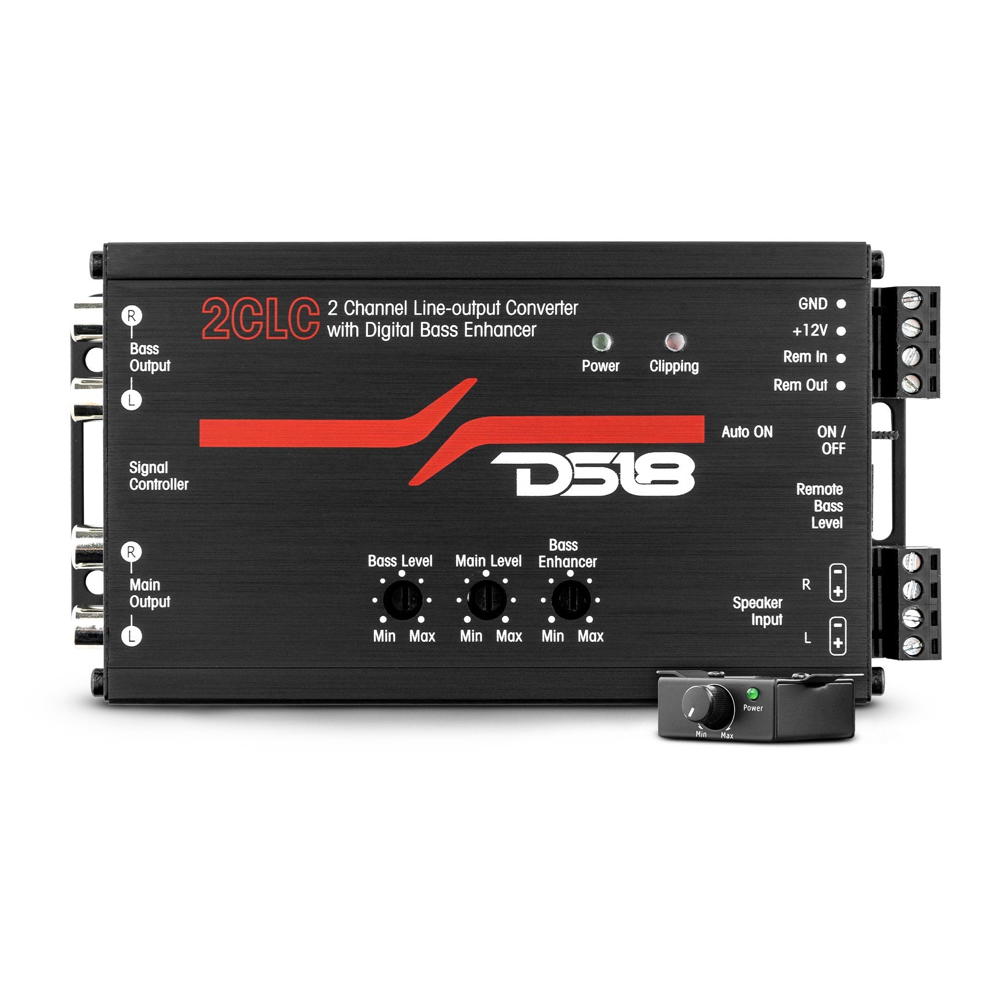 2-Channel Line Output Converter with Digital Bass Enhancer - DS18