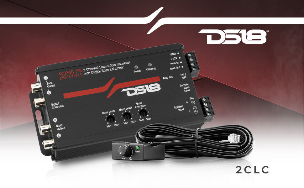 2-Channel Line Output Converter with Digital Bass Enhancer - DS18