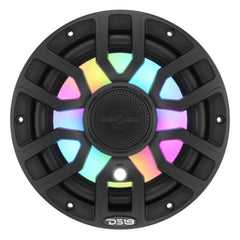 NXL 7.7” 2-Way Coaxial Marine Speaker with Bullet Tweeter, Digital LED Lights & White Deck LED | 175W RMS 4-Ohm - DS18