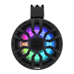 8" NXL-iQ Marine Tower Speaker with Digital LED Lights, Neodymium Magnet, 1" Compression Driver, IP65 Rated, 350W RMS, 4-Ohm